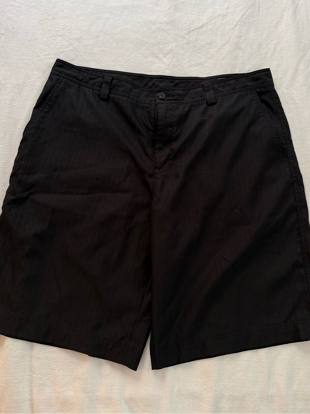 adidas Men's Black Flat Front Casual Shorts